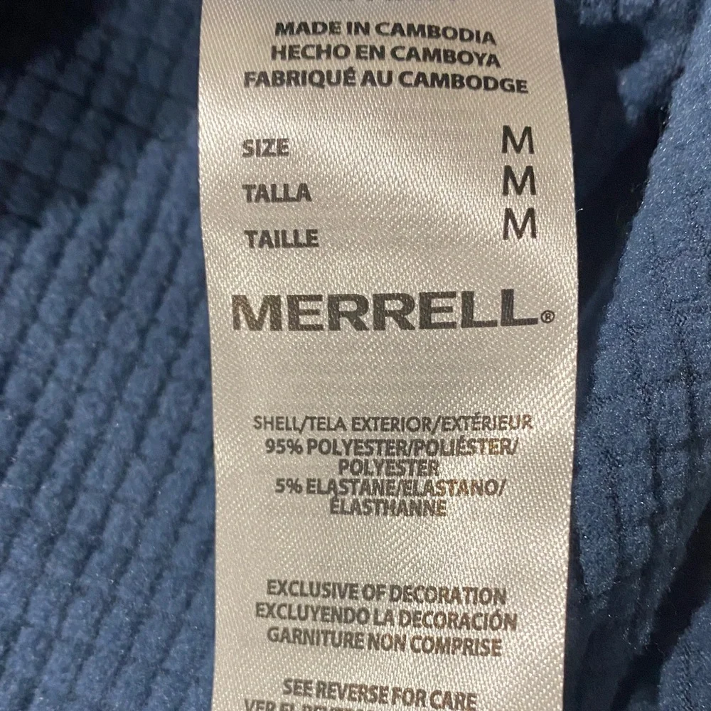 Merrell Blue Lightweight Quarter Zip‎ Pullover-NWOT